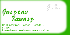 gusztav kamasz business card